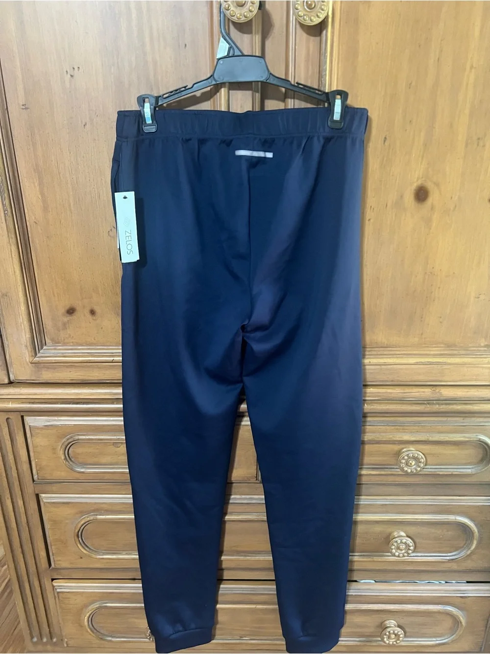 Boys Navy Performance Track Pants - Elastic Waist
